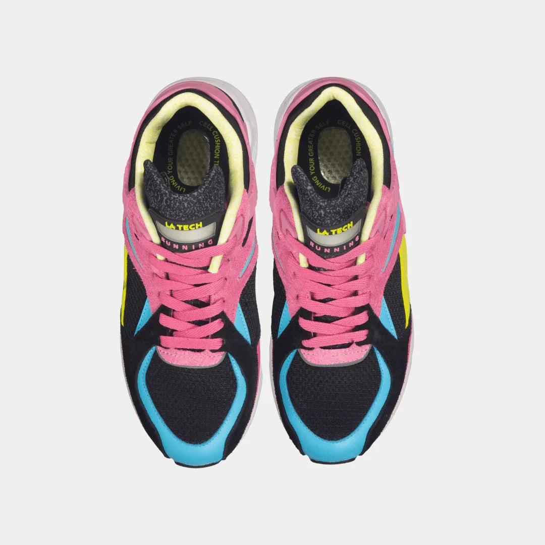 Tenis Light-Up Mujer — Negro y Rosa
