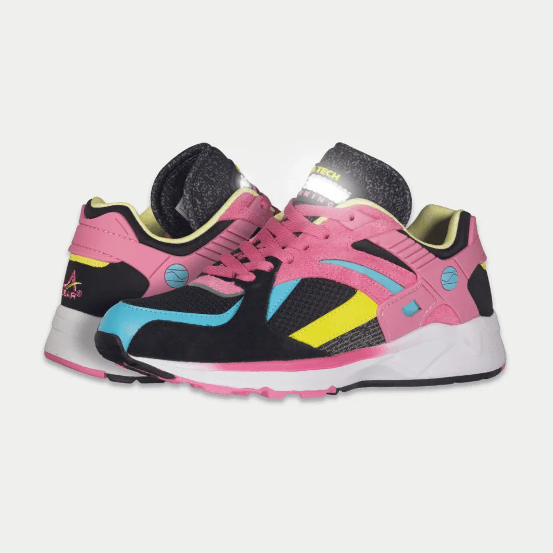 Tenis Light-Up Mujer — Negro y Rosa